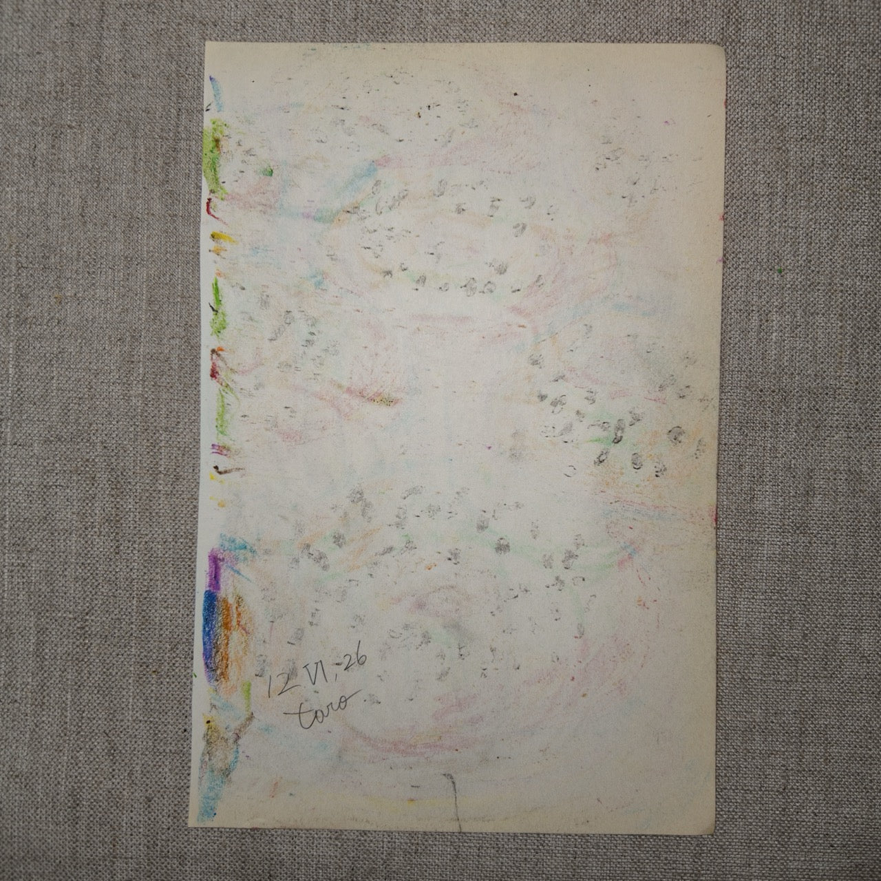 Drawing Oil Pastel on Paper "Angel Pink"