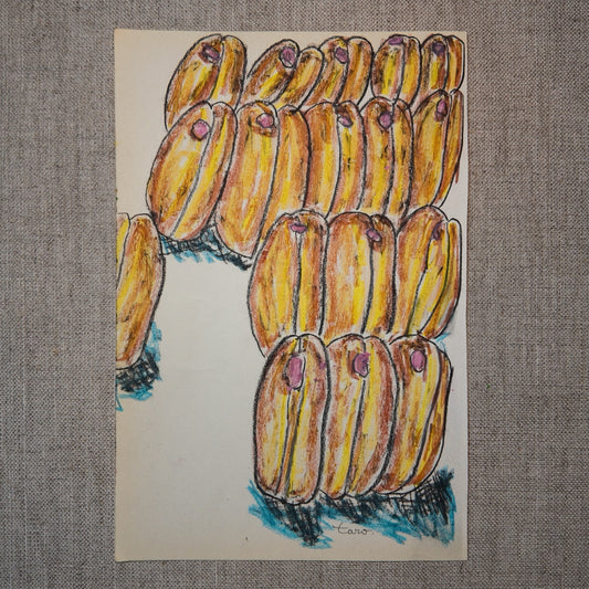Drawing Oil Pastel on Paper "Angel Pink"